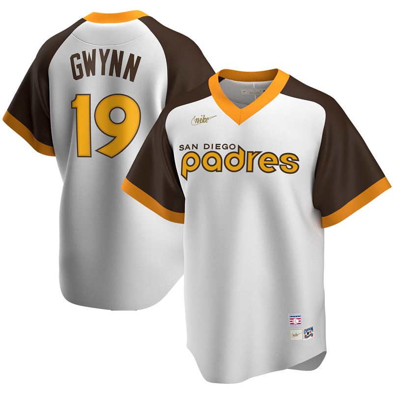 2020 MLB Men San Diego Padres #19 Tony Gwynn Nike White Home Cooperstown Collection Player Jersey 1